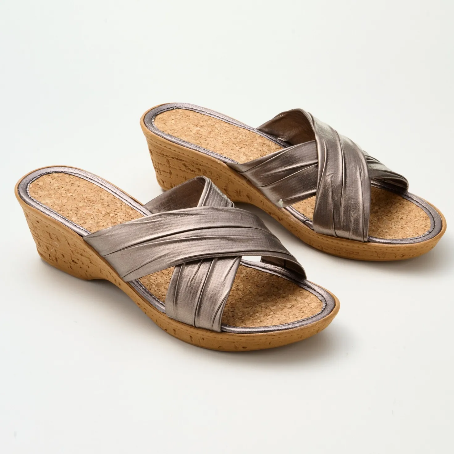 Pantolette "Sylvia" anthrazit-metallic