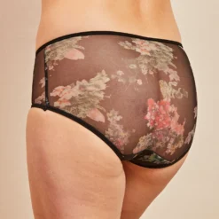 Panty "Rosen" 3er-Set bordeaux, beige, schwarz