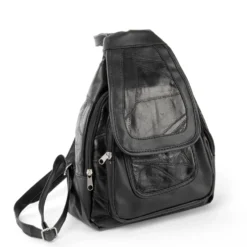 Patchwork-Rucksack schwarz