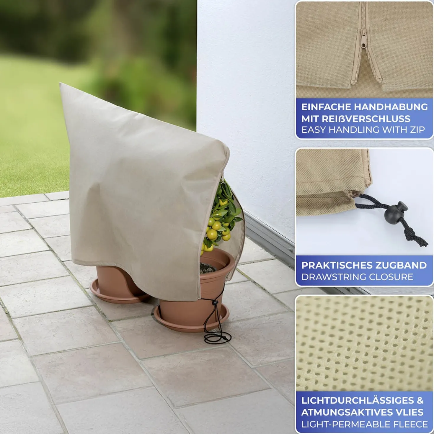 Pflanzenschutz-Vlies 3er Pack 80×60 cm MAXIMEX