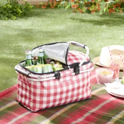 Picknickkorb isoliert & faltbar Basilico