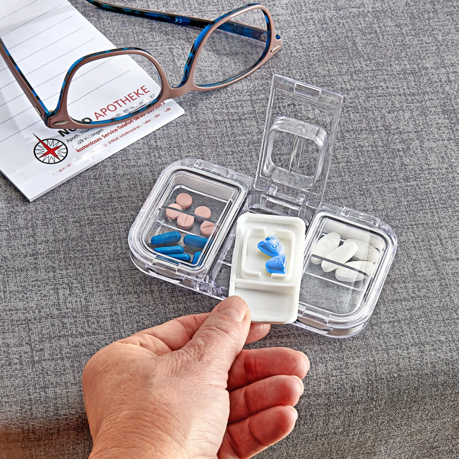 Pillendose mit Tablettenteiler