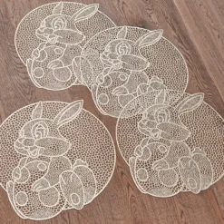 Platzsets "Ostern" goldfarben 4er-Set Eldo