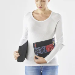 Rückenstütze Leoparden-Blumen S/M