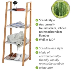Regal Finja 4 Etagen aus Bambus WENKO