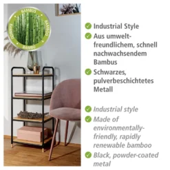 Regal Loft 4 Etagen aus Bambus WENKO