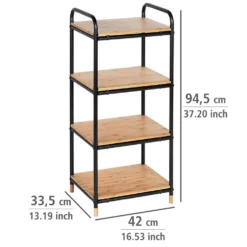 Regal Loft 4 Etagen aus Bambus WENKO