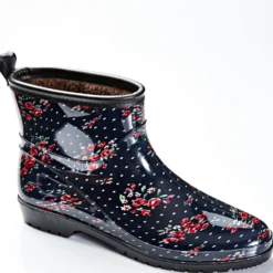 Regenstiefelette "Blumen" gefüttert