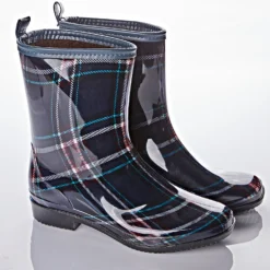 Regenstiefel Karo blau
