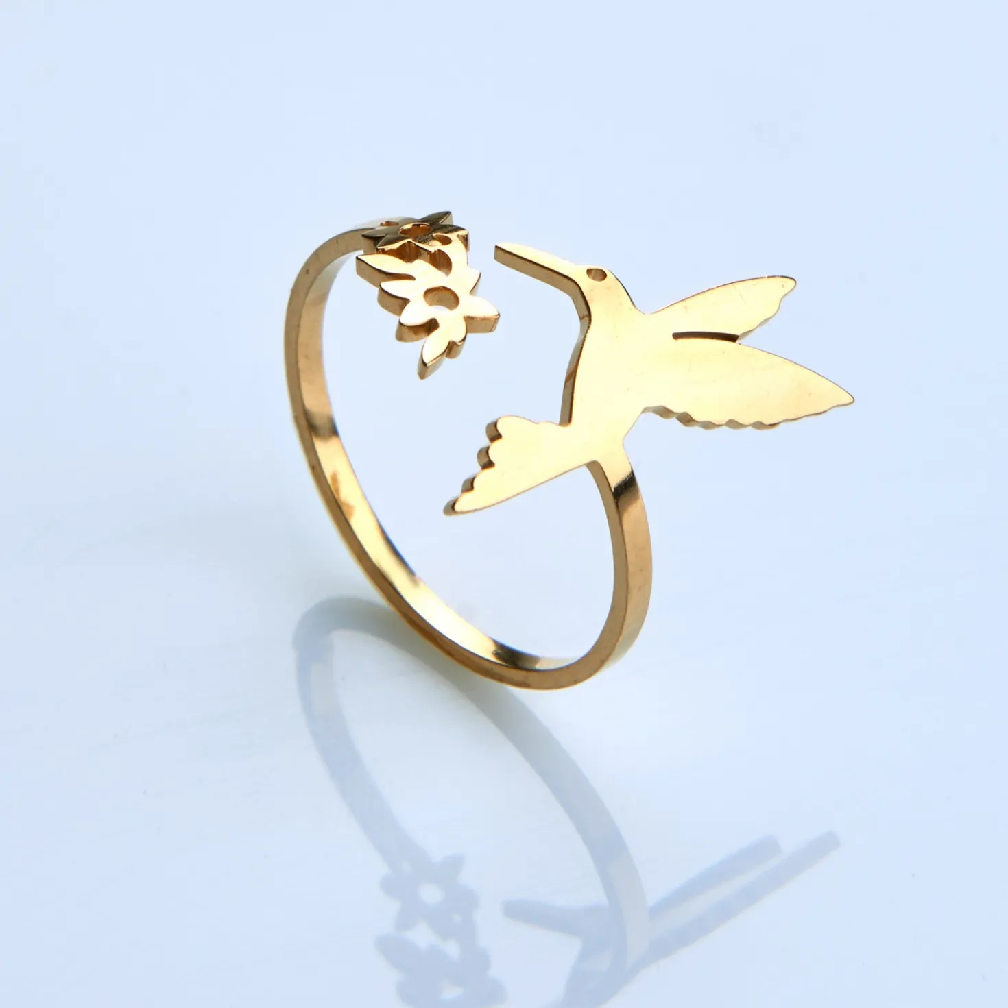 Ring "Kolibri" vergoldet