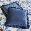 Rüschenkissen blau Eldo