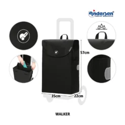Scala Shopper "Walker" schwarz Andersen