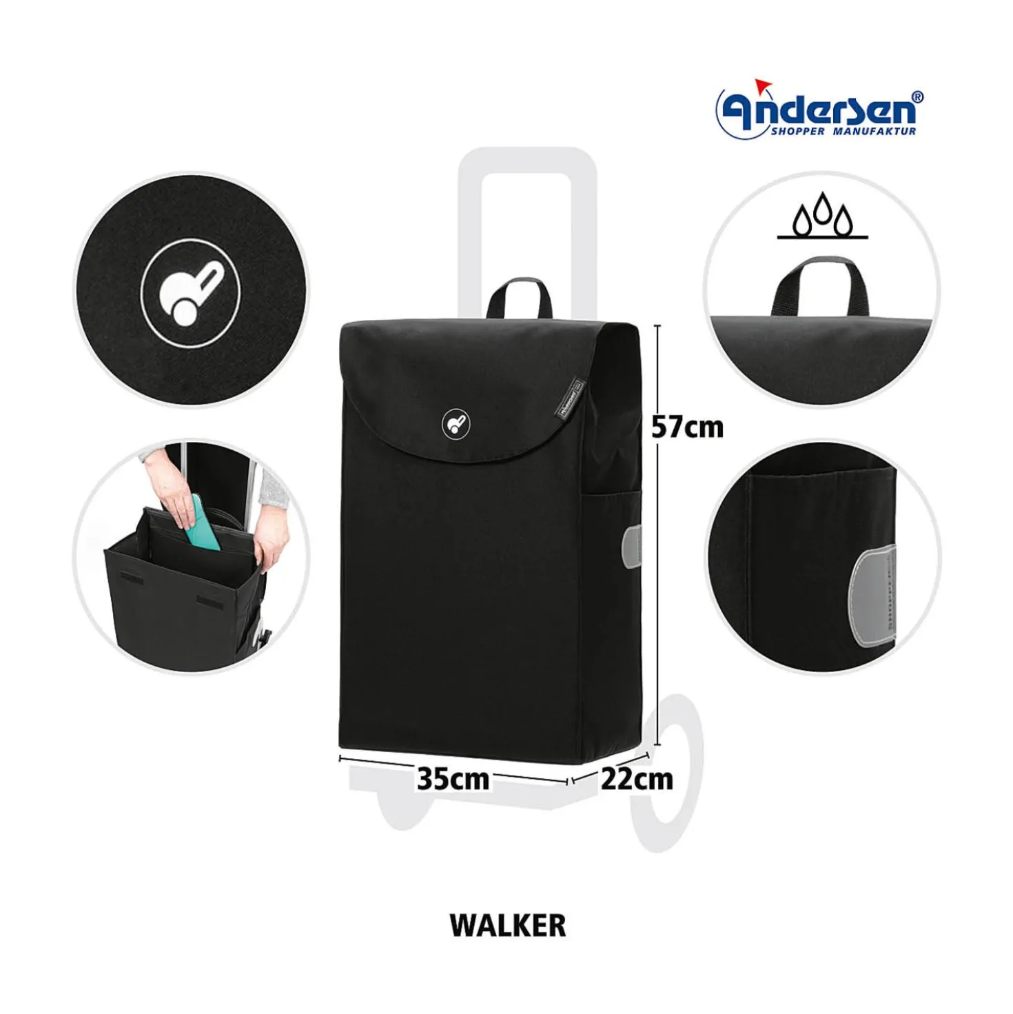 Scala Shopper "Walker" schwarz Andersen