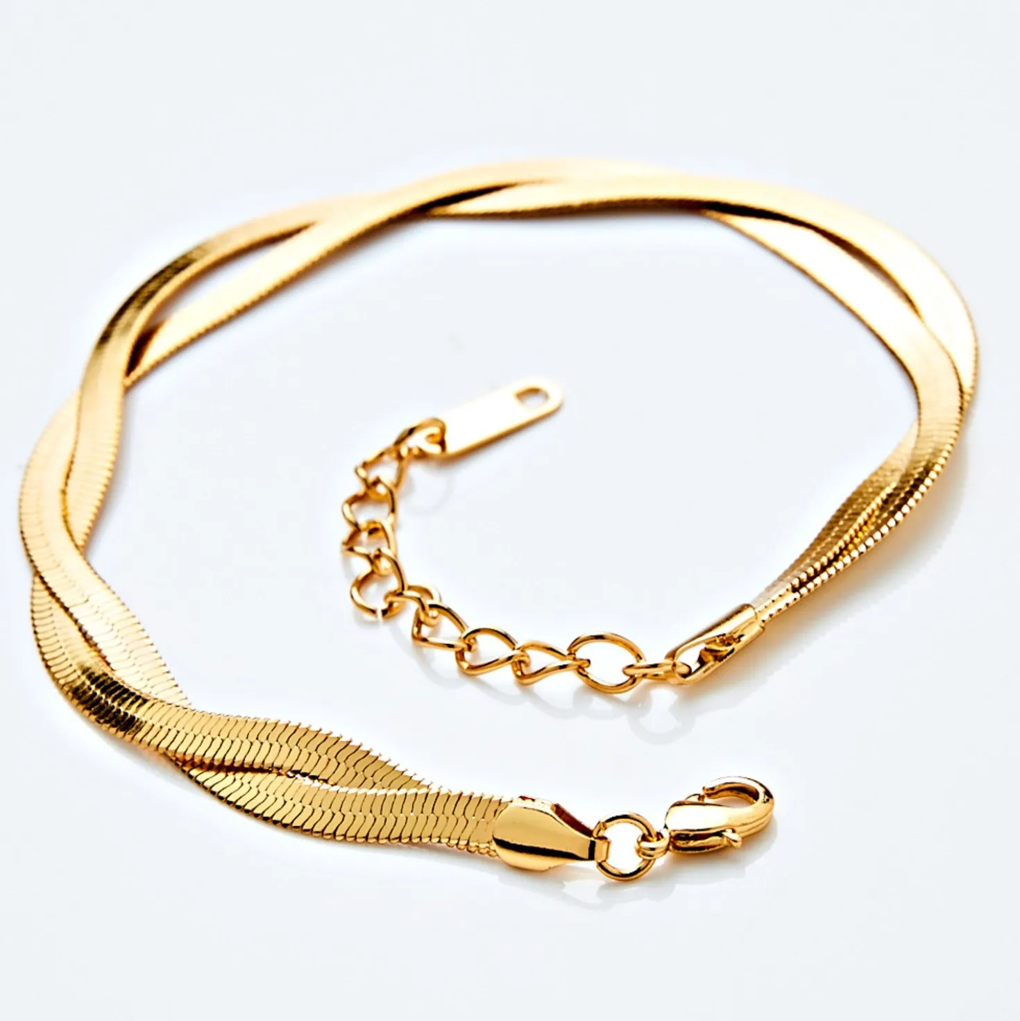 Schlangen-Armband goldfarben