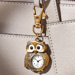 Schlüsselanhänger "Eulen-Uhr" 2-in-1