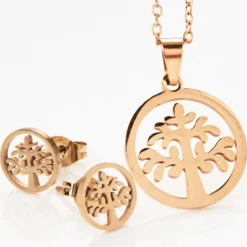 Schmuckset "Lebensbaum" Kette + Ohrstecker