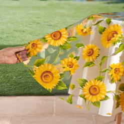 Schondecke "Sonnenblumen", Ø 140 cm