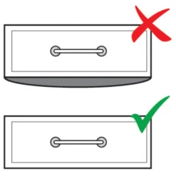 Schubladen-Reparatursatz für durchhängende Schubladen 2er-Set Victor Tools