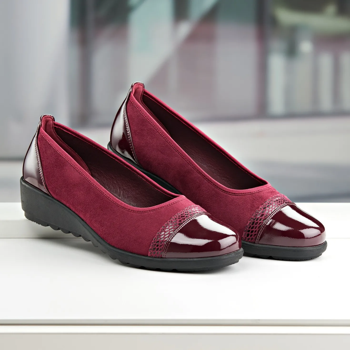 Schuh "Frieda" burgunder