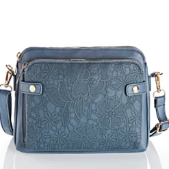 Schultertasche "Amelie" jeansblau Amélie di Santi