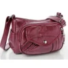 Schultertasche Lederoptik "Julina" bordeaux
