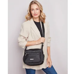 Schultertasche "Lily" schwarz