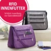 Schultertasche mit RFID-Schutz schwarz
