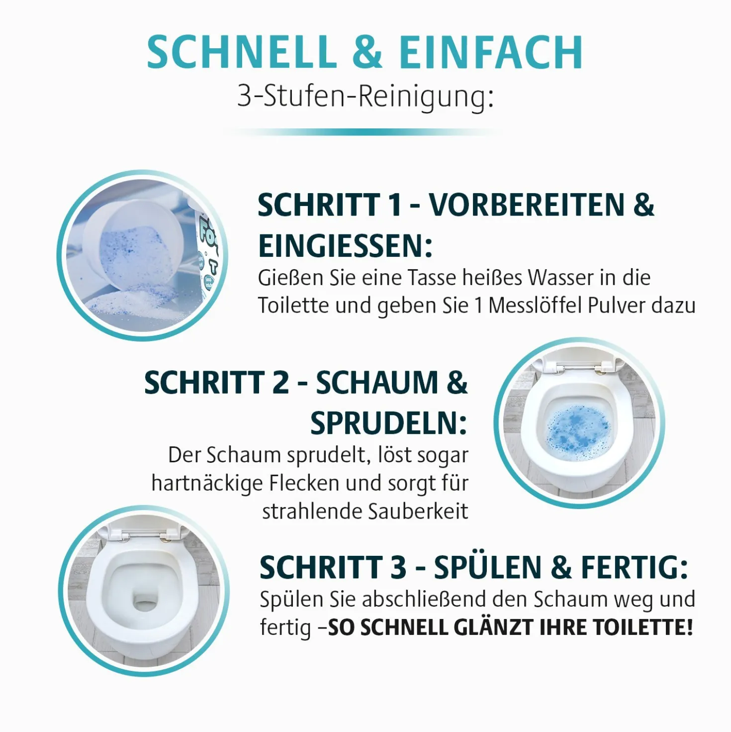 Schäumender WC-Reiniger "Foam & Fizz"