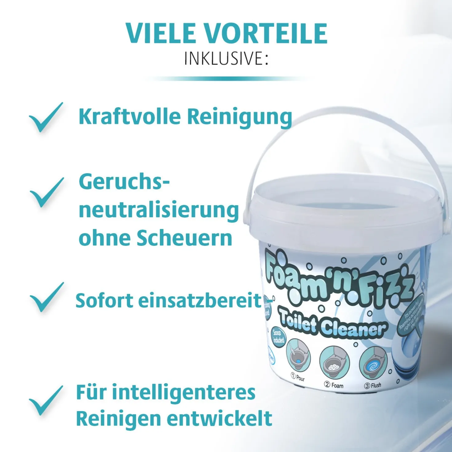 Schäumender WC-Reiniger "Foam & Fizz"