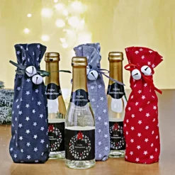 Secco-Flasche mit Geschenkbeutel "Frohe Weihnachten"