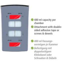 Seifenspender „Tartas“, 2-Kammer, weiß WENKO