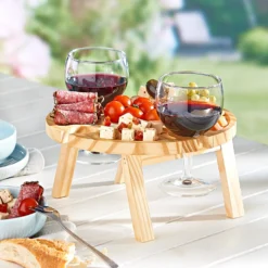 Servierplatte aus Holz klappbar