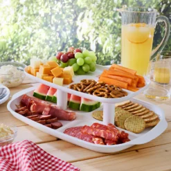 Serviertablett 2-stöckig "Sommer-BBQ" Basilico