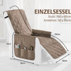 Sesselüberwurf beige Eldo