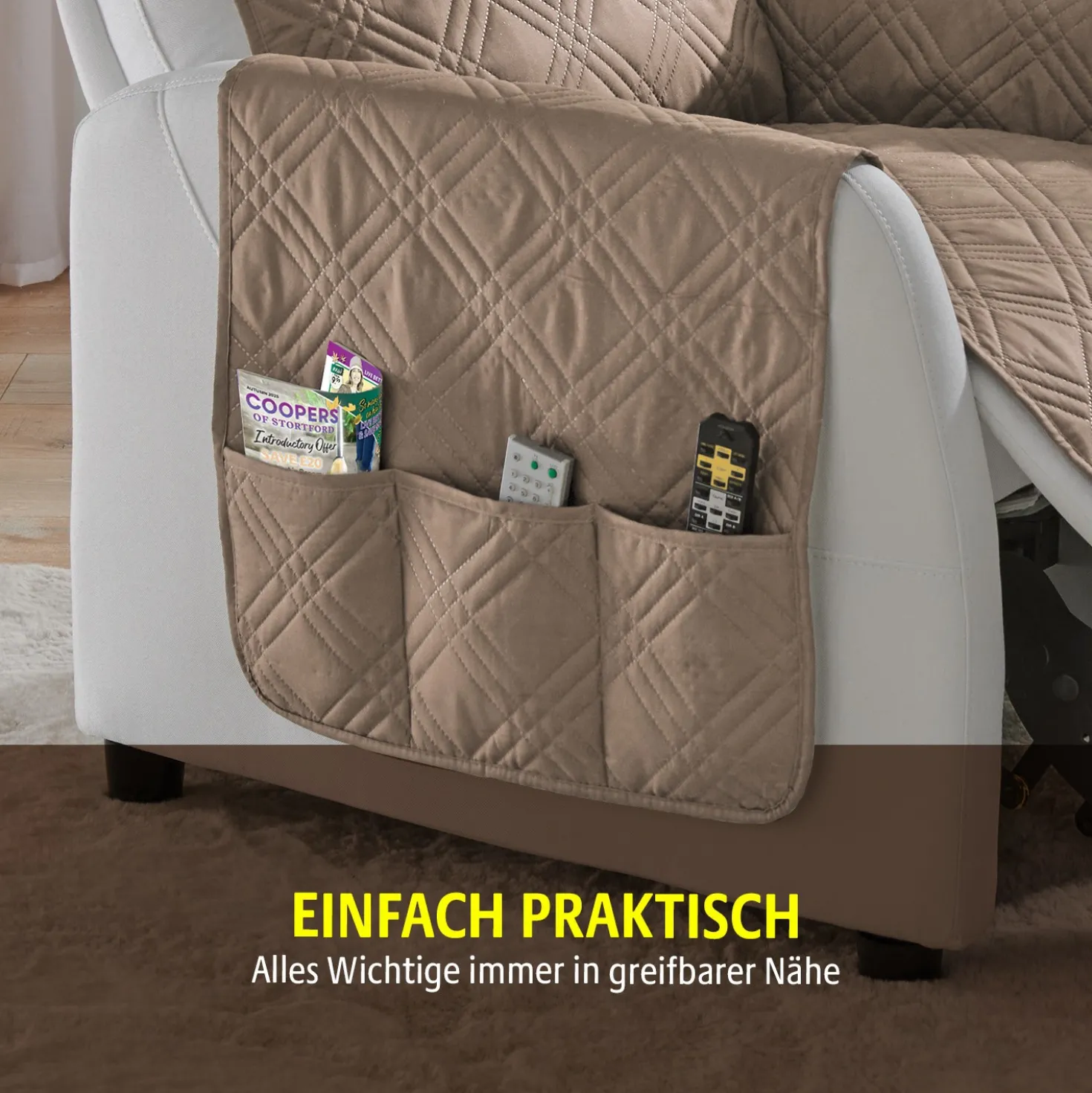 Sesselüberwurf beige Eldo