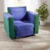 Sesselschoner blau/Paisley-Stil
