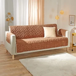 Sesselschoner 3-Sitzer 180 x 150 cm braun Eldo