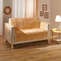 Sesselschoner 2-Sitzer 120 x 150 cm creme Eldo