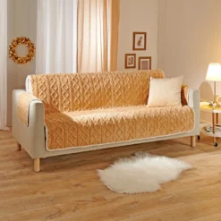Sesselschoner 3-Sitzer 180 x 150 cm creme Eldo