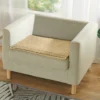 Sessel-Sitzauflage mit Teddy-Fleece creme