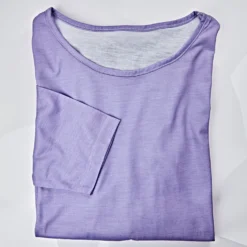 Shirts lila-gestreift + uni 2er-Set