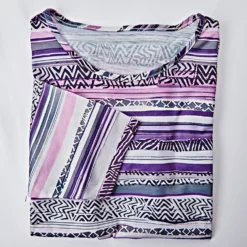 Shirts lila-gestreift + uni 2er-Set