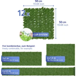 Sichtschutzmatte Efeu 3 x 1 m MAXIMEX