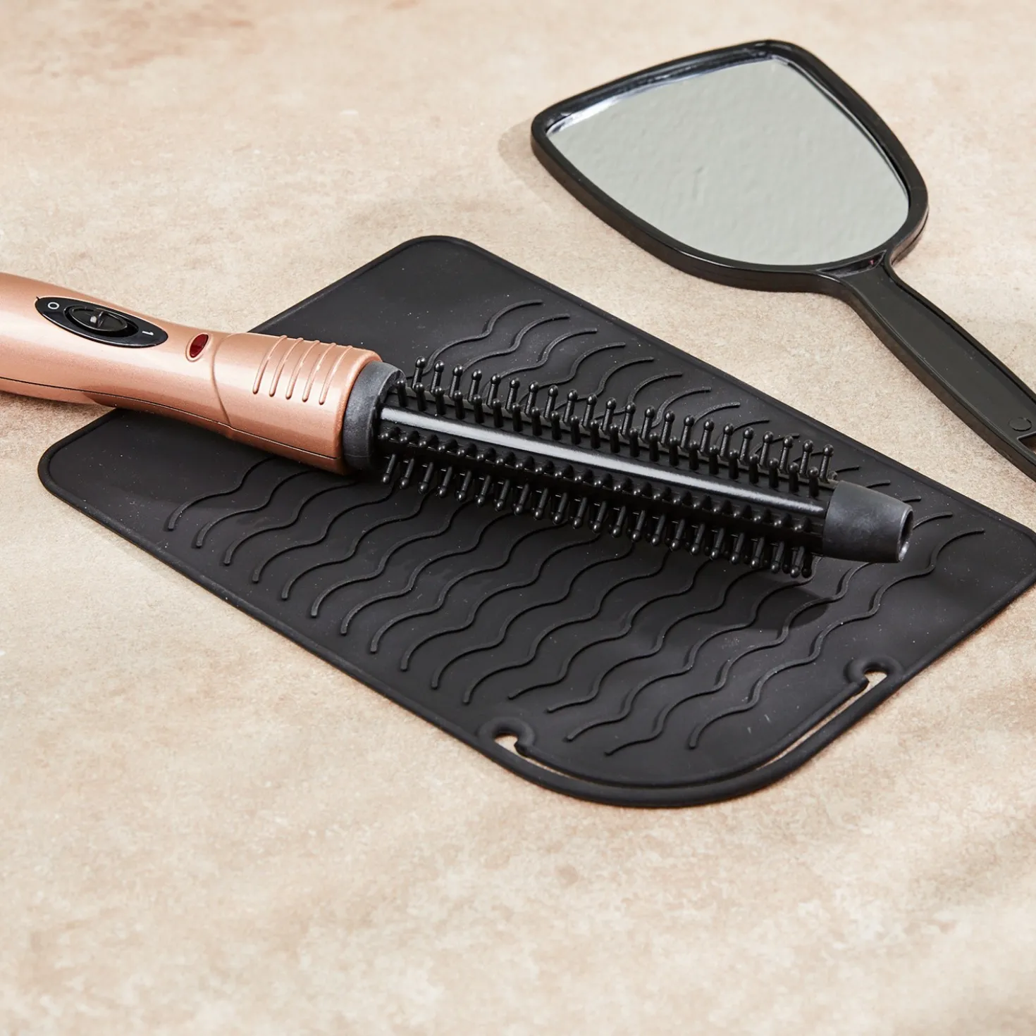 Silikonmatte Hitzeisolierende Ablage für Haarstyler