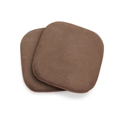 Sitzkissen mit rutschfester Unterseite braun 2er-Set Eldo