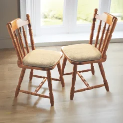 Sitzkissen mit rutschfester Unterseite beige 2er-Set Eldo