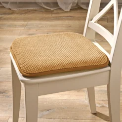 Sitzkissen mit rutschfester Unterseite beige 2er-Set Eldo