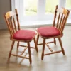 Sitzkissen mit rutschfester Unterseite rot 2er-Set Eldo