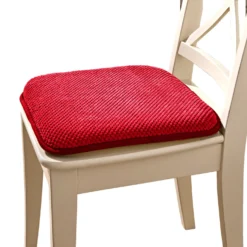 Sitzkissen mit rutschfester Unterseite rot 2er-Set Eldo