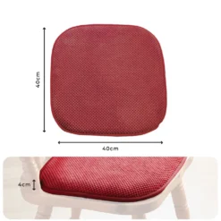 Sitzkissen mit rutschfester Unterseite rot 2er-Set Eldo